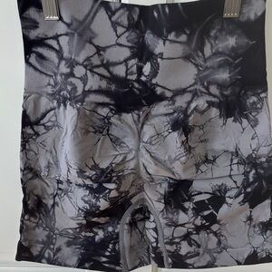 Men's Black Tie-Dye Shorts